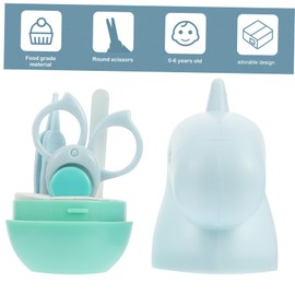 SAFIGLE 8pcs Nail Care Kit Ergonomic Boy Girl Nail Clippers Tweezers Scissors and File Safe Grooming Tools for Tiny Lovely Storage Case Included