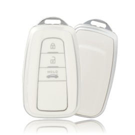 OFFCURVE Car Key Case, Key Cover, Key Cover, Protective Cover, 3 Buttons, Fits Toyota Corolla RAV4 Camry Prius Prime Avalon C-HR GT86 Highlander Land Cruiser Prado Yaris