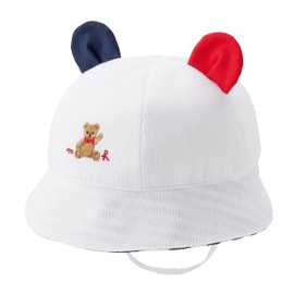 Miki House 41-9101-491 Hat, Baby Food, Made in Japan, UV Protection, Sun Hat, Elastic Included, For Boys and Girls, Newborns, Baby Preparation, Baby Clothes, Children's Clothes, Children's Clothes,