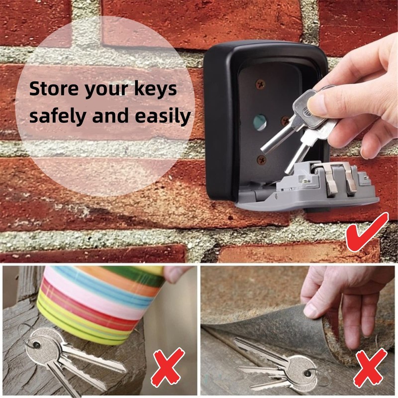 Lospu HY® Key Lock Box, 4 Digit Combination Key Storage