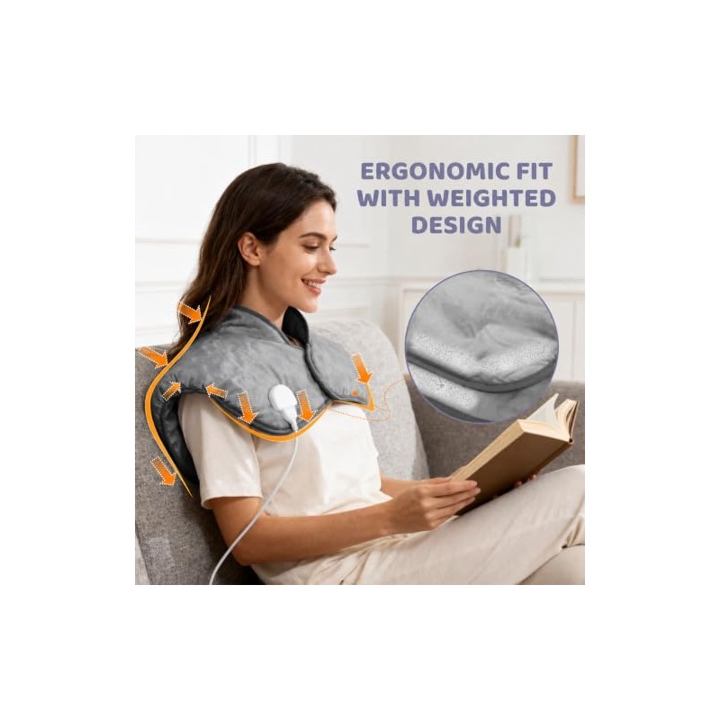 Heating Pad for Back Pain Relief, Weighted Heating Pad for