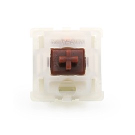 IJKT Gateron Milky Brown Switches ，KS-3 5 pin MX Switch Keyboard Dedicated Shaft Body for Mechanical Keyboards(110 Pcs)