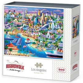 Boardwalk Puzzles Los Angeles - 500 Piece Jigsaw Puzzle for Adults, Made in USA