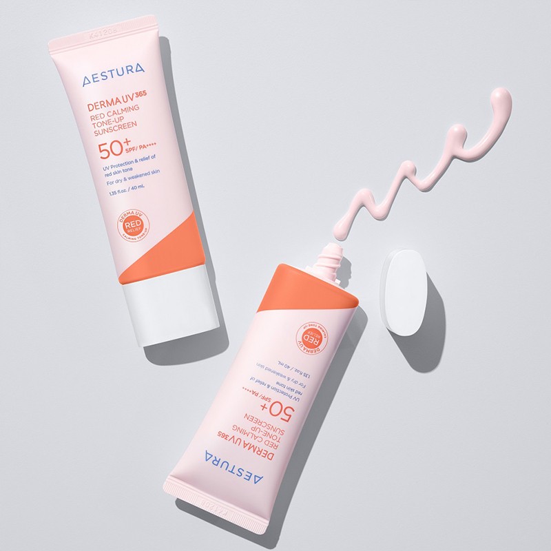 Astra [에스트라]더마UV365 레드진정 톤업 선크림 SPF 50+/ PA++++ 40ML [Astra]