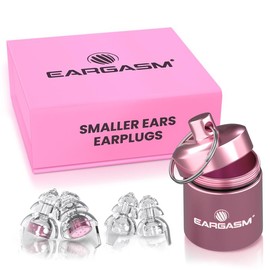 Eargasm Smaller Ears Earplugs - High Fidelity Filtered Noise Reducing Reusable Ear-Plugs for Kids, Women, Men - Hearing Protection for Live Concerts, Motorcycles, Festivals, Sporting Events - Color Option: Pink 💖