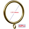 42 Pcs Metal Curtain Ring with Eyelet (Gold-ID/1.7")