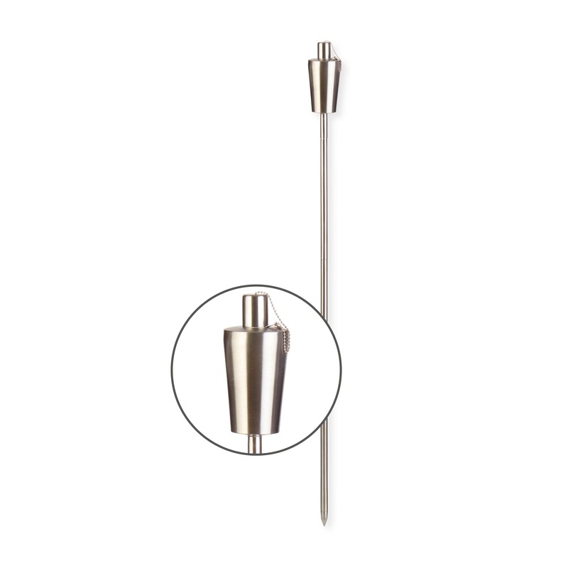 greemotion Fire Torch Light in Silver - Unique Garden Lighting