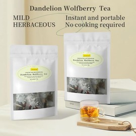 Dandelion Wolfberry Tea - Supports Kidneys & Liver Health with a Natural Blend of Seven Herbal Ingredients 120g per Pack Beverage