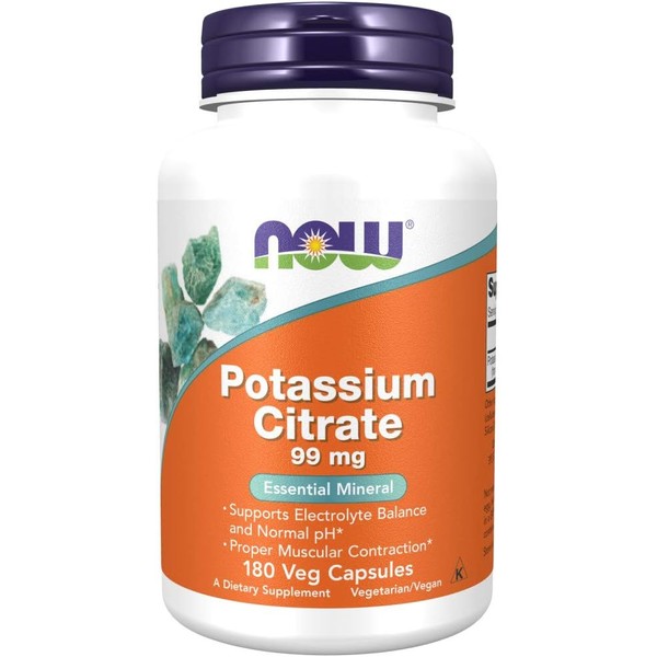 NOW Supplements, Potassium Citrate 99 mg, Supports Electrolyte Balance and