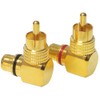 KAUMO RCA Plug Right Angle 90 Degree 90° Copper/Gold Plated