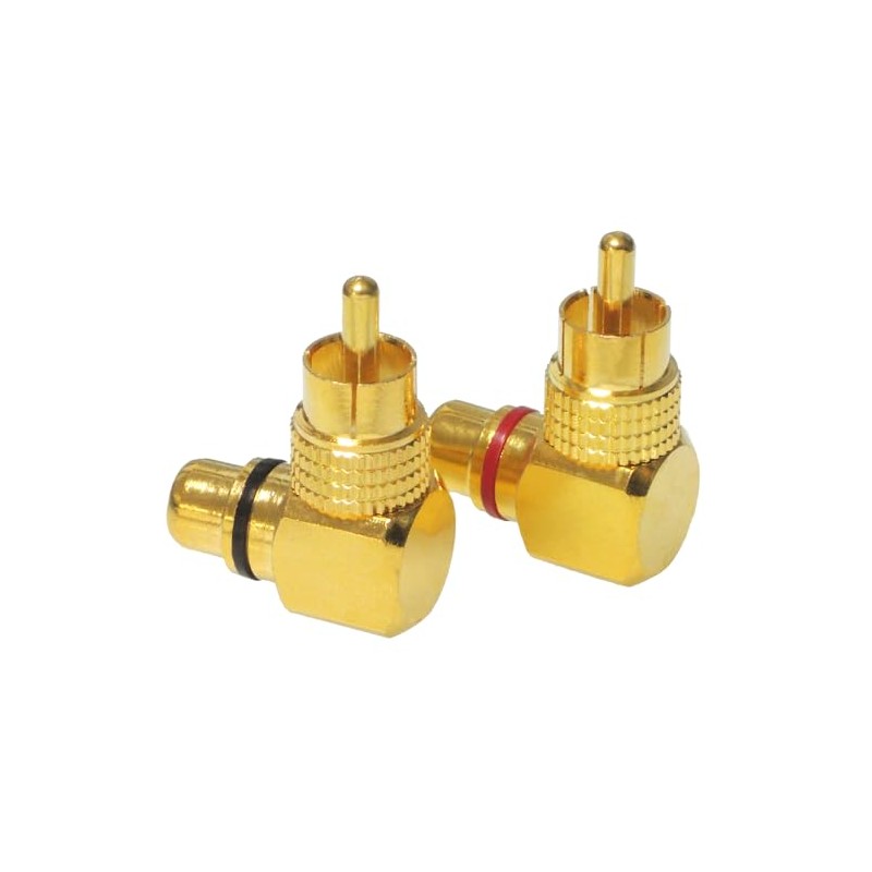 KAUMO RCA Plug Right Angle 90 Degree 90° Copper/Gold Plated