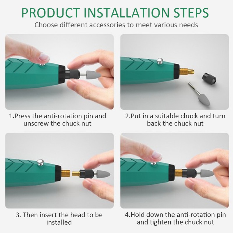 Electric Grinder Mini 18000 RPM HandHeld Portable Jade Polishing Engraving
