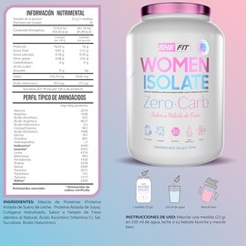 BHP NUTRITION- SHE FIT WOMEN ISOLATE ZERO 1.82 LBS | SHE FIT BIOTINA 100 CAPS (HELADO DE FRESA)