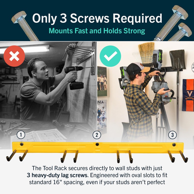 StoreYourBoard 36" Garage Tool Organizer Wall Mount | Garden Tool