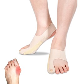 KUBDPQOR Hallux Valgus Correction, Pack of 2 Hallux Valgus Splint, Non-Slip Bunion Toe Separator, Hallux Valgus Shoes Women, Men, Bunion Corrector for Day/Night Support (L)
