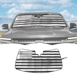 RT-TCZ Windshield Sunshade Sun Shade Heat Shield Window Sun Visor Mat for Ford Expedition 2020-2025 (US Flag)