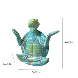Yoga Meditation Sea Turtle Figurines, Coastal Turtle Ornaments for Garden, Home, Office Beach Decor