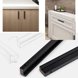Qrity Furniture Handles, Black Hole Spacing, 96 mm, Door Handles, Kitchen Bar Handles, Cabinet Handles, Drawer Handles, Kitchen Cabinet Handles for Kitchen Cabinets 10 pcs