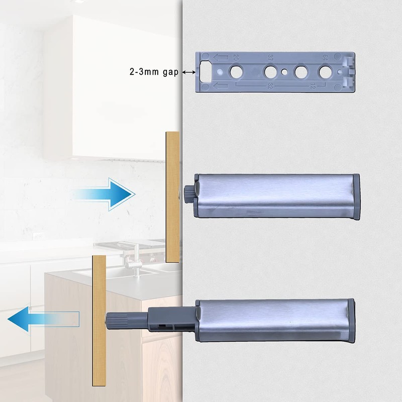 10 Pack Magnetic Door Catchs Stainless Steel Push to Open