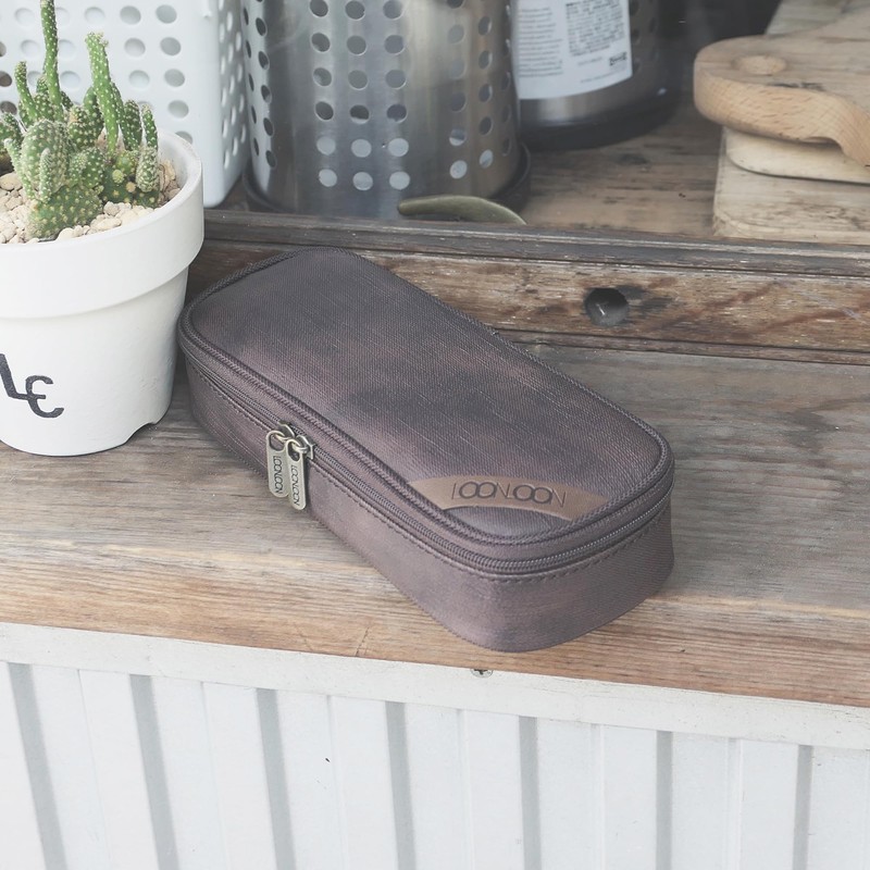 LOONLOON 600 Pencil Case, Rust Brown, casual