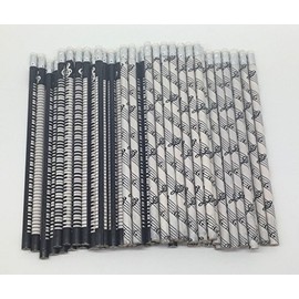 Music Themed Stationery – 60 Music themed pencils with erasers on top party pack