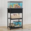 5-10 Gallon Fish Tank Stand with Adjustable Height and Drawer,