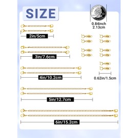 Evnlo Evnlo Necklace Extender and Magnetic Necklace Clasp,Gold Chain Extenders for Necklaces Bracelet Jewelry