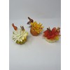 KRE Set of 3 Thanksgiving Decorations Reusable Artificial Plastic Pumpkin