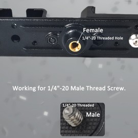 HYS Universal Police Scanner Mount with Phone Holder W/ 1/4"-20 Threading, Dual Car/Truck Mount for Two-Way Handheld CB Radio, Walkie-Talkie, Mobile Radio Speaker Mic & Smartphone Holder