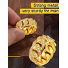 Mens Chain Link Ring Gold Biker Rings Size 11 Fashion