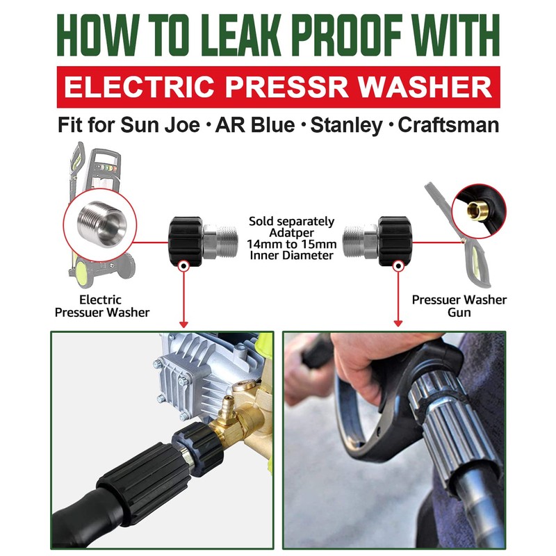 Pressure Washer Hose M22 14mm 5800PSI Explosion Proof for Household