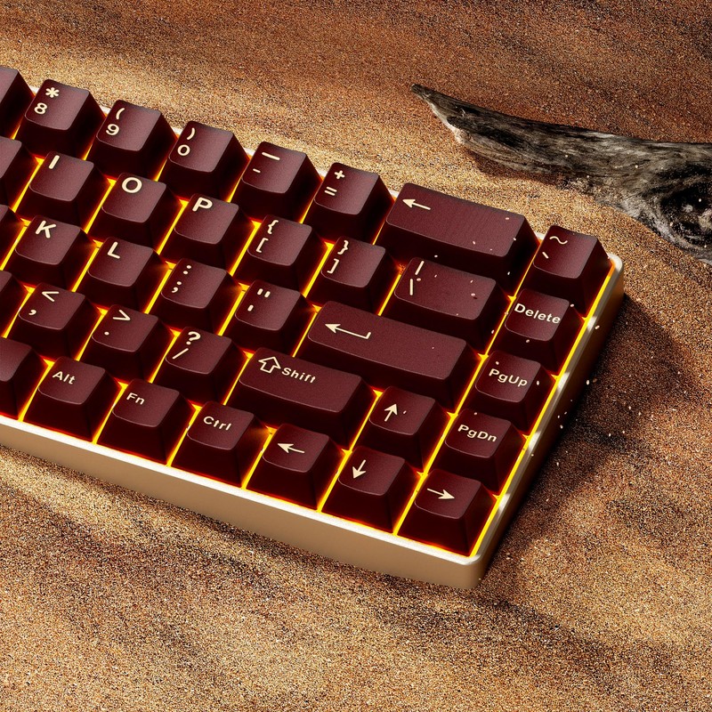 GMKWTL XVX Red Keycaps, Double Shot PBT Keycap Set 75