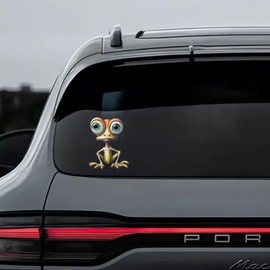 Cute Frog Vinyl Stickers, 2-Pack, Waterproof Decals for Laptops, Cars, Water Bottles