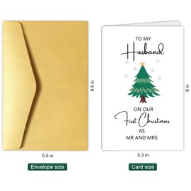 Christmas Card for Husband on First Christmas, Husband First Christmas Card, First Christmas Card for Hubby, To My Husband on Our First Christmas