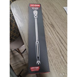 ICON New ICON 3/8" Drive Professional 14" Flex Head 90 Tooth Ratchet Chrome R2LF
