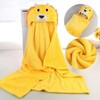 Yellow Lion Infant Flannel Blanket Stuffed Animal Head Baby Blanket
