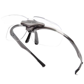 LianSan Flipped Up Reading Glasses for Men Durable Magnifying Readers Portable Clip On Eyeglasses Blue Light Blocking Lenses(Grey,3.00x)