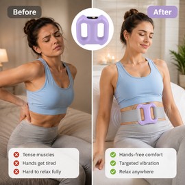 Rechargeable Ring Body Massager for Relaxation – 5-Speed Vibration Massage Tool with Strap for Home & Travel