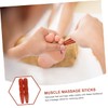 Ipetboom 4Pcs Wooden Foot Massage Sticks Portable Acupressure Tools for
