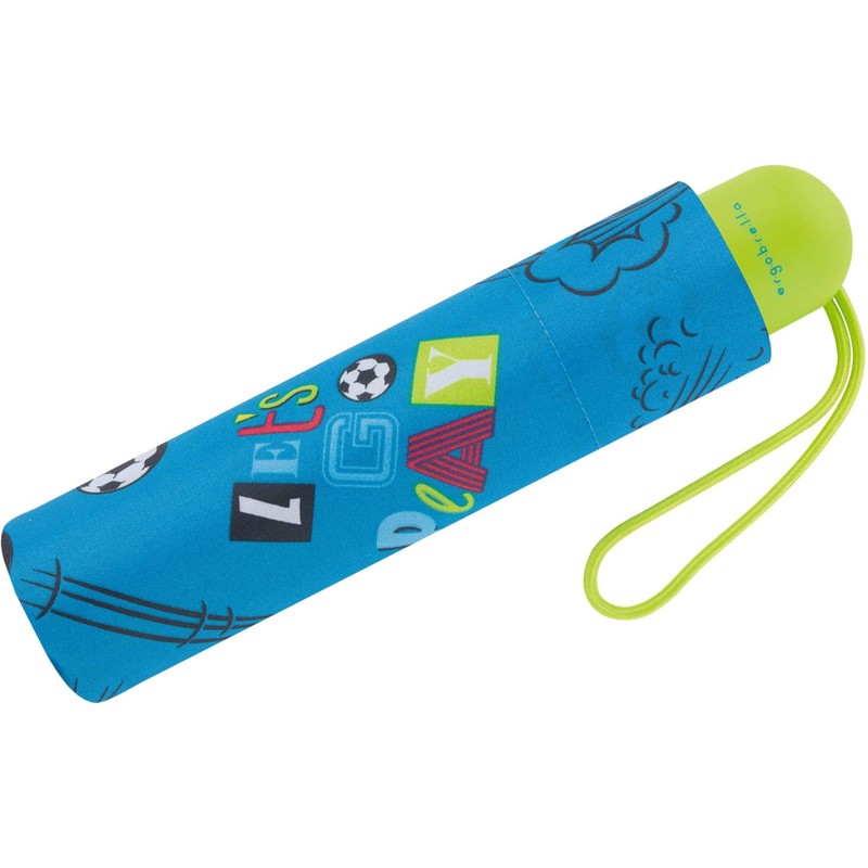 Ergobrella Children's Pocket Umbrella with Reflective Elements, football fan, soccer