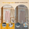 Kids Hangers 30PCS, 11"-14" Extendable and Stackable Baby Hangers, 45g