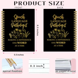 BRRNYOI Speech Language Pathologist Gifts Notebook Journal 5.5x8.3, Mental Health Therapy Journal, SLP Gifts for Women, Mental Health Floral Hardcover Spiral Notebooks for Note Taking