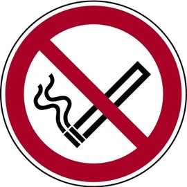 H. Clear No Smoking No Smoking Sign Label 100 mm