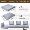 Mindsoft 4 Set Patio Cushion Covers Replacement Water UV Resistant