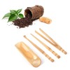 4 Pieces Tea Set Bamboo Natural Bamboo Tea Set Teaspoon