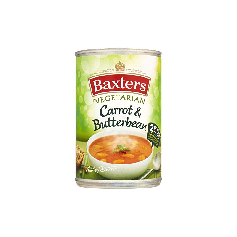 Baxters Vegetarian Carrot & Butterbean Soup (400g) - Pack of