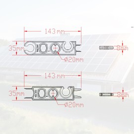 Bamyli Pack of 2 Solar Wrenches, MC4 Assembly Disassembly Plug Release Tool, Pluggable Handy Wrench for Solar Panel Cable PV System Wire and Connector (Black)