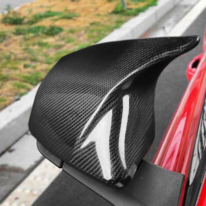 1 Pair Carbon Fiber Mirror Covers Ox Horn Style Car