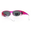 Polarized Fit Over Glass Sunglasses Womens Rhinestone Oval Frame Pink