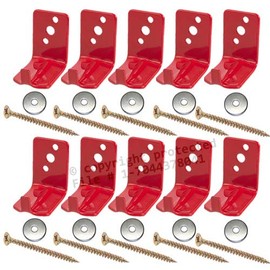(Lot of 20) Fire Extinguisher Bracket, Wall Hook, Mount, Hanger, Universal for 10 to 15 Lb. Extinguisher - FREE SCREWS & WASHERS INCLUDED